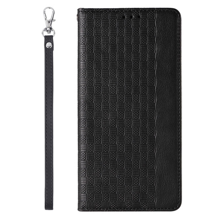 Magnet Strap Case etui iPhone 14 Plus pokrowiec z klapką portfel mini smycz podstawka czarne