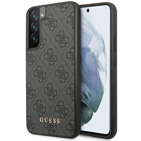 Etui Guess GUHCS23SG4GFGR S23 S911 - szare hardcase 4G Metal Gold Logo