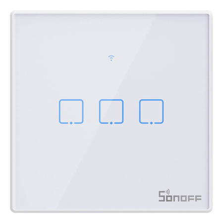 SONOFF WŁĄCZNIK ŚWIATŁA WIFI 3-KANAŁOWY DOTYKOWY Z RF 433 DO SYSTEMÓW SMART