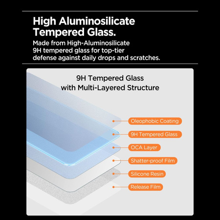 SZKŁO HARTOWANE SPIGEN ALM GLAS.TR SLIM 3-PACK IPHONE 17 CLEAR