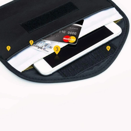 HURTEL ETUI FARADAY DO KLUCZY SAMOCHODOWYCH BLOKUJĄCE FALE RADIOWE 20X11 CM