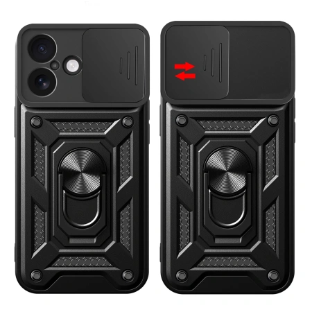 HURTEL ETUI HYBRID ARMOR CAMSHIELD DO IPHONE 17 PANCERNE Z PODSTAWKĄ