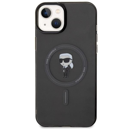 Etui Karl Lagerfeld IML Ikonik MagSafe na iPhone 15 Plus - czarne