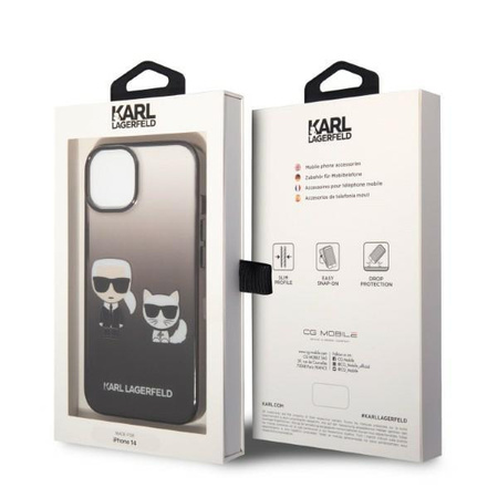 Karl Lagerfeld KLHCP14MTGKCK iPhone 14 Plus 6,7" hardcase czarny/black Gradient Ikonik Karl & Choupette