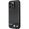 Etui BMW Leather Carbon na iPhone 13 Pro Max - czarne