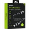 INNOSTYLE POWERFLEX ULTRA KABEL USB-C SZYBKIE ŁADOWANIE THUNDERBOLT 10GBPS 100W KEVLAR 2M CZARNY