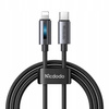 MCDODO ŁADOWARKA KABEL USB-C LIGHTNING SZYBKIEGO ŁADOWANIA DO IPHONE 1M LED