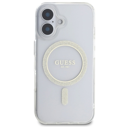 GUESS HARDCASE ETUI DO IPHONE 16 PLUS 6.7 DO MAGSAFE GLITTER CIRCLE