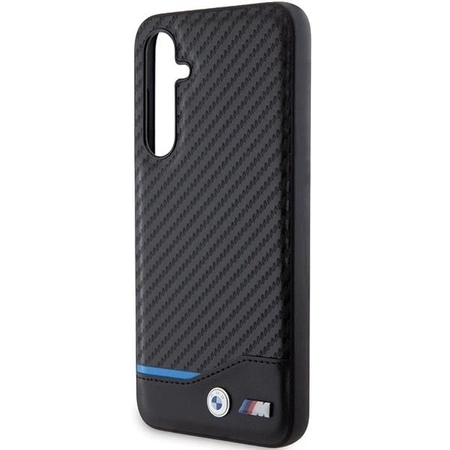 Etui BMW Leather Carbon na Samsung Galaxy S23 FE - czarne