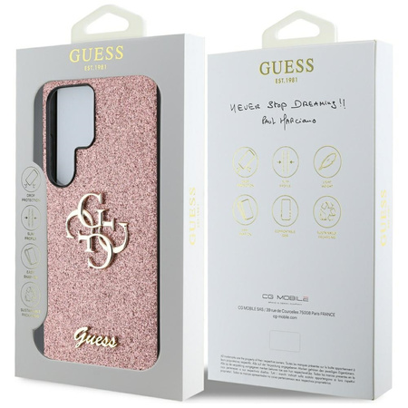 GUESS POKROWIEC FIXED GLITTER BIG 4G METAL LOGO DO SAMSUNG GALAXY S25 ULTRA