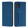 Magnet Card Case etui do Xiaomi Redmi Note 11 pokrowiec portfel na karty kartę podstawka niebieski