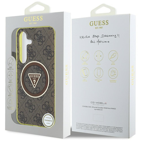 GUESS ETUI TPU POKROWIEC DO SAMSUNG GALAXY S25 4G GLITTER BUTTON DO MAGSAFE