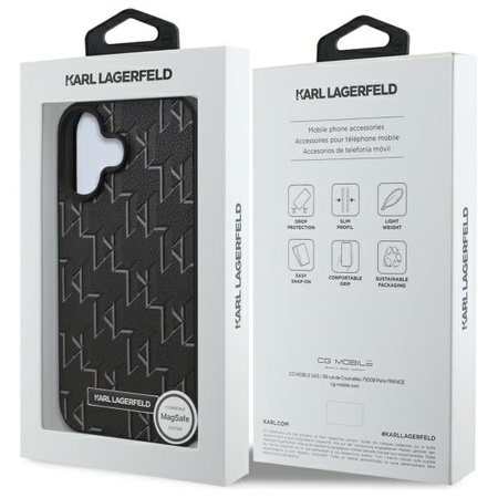KARL LAGERFELD KLHMP16MPKHPORPK ETUI HARDCASE Z HOT STAMP DO IPHONE 16 PLUS