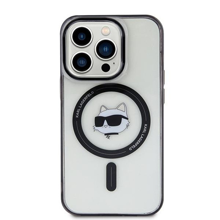 Karl Lagerfeld KLHMP15XHCHNOTK iPhone 15 Pro Max 6.7" transparent hardcase IML Choupette`s Head MagSafe