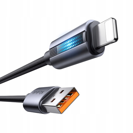 MCDODO ŁADOWARKA KABEL USB LIGHTNING SZYBKIEGO ŁADOWANIA DO IPHONE 1M LED