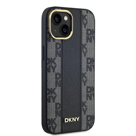 DKNY ETUI HARDCASE DO IPHONE 15 14 13 6.1 DO MAGSAFE SKÓRA CHECKERED MONO