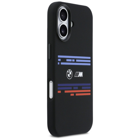 Etui BMW M Silicon Horizontal Line       MagSafe do iPhone 17 czarny