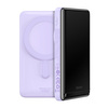 Baseus Magnetic Bracket Wireless Fast Charge Power Bank 10000mAh 20W Purple（With Xiaobai series fast charging Cable Type-C to Type-C 60W(20V/3A) 50cm White）