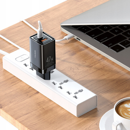 £adowarka Mcdodo mini GaN 2X USB/USB-C PD QC - 47W czarna