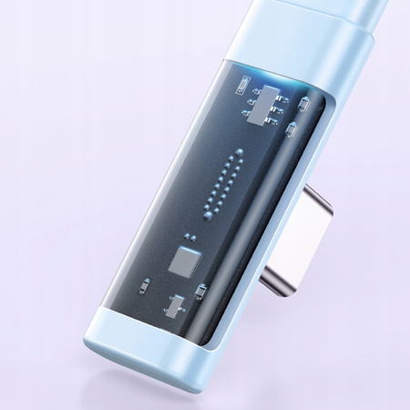 MCDODO KABEL USB-C KĄTOWY SZYBKIE ŁADOWANIE USB TYP C 3A 65W NIEBIESKI 2M
