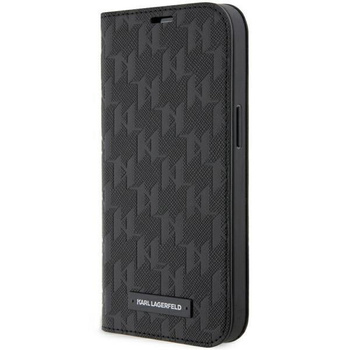 Etui Karl Lagerfeld KLBKP14XSAKLHPK na iPhone 14 Pro Max 6.7" bookcase - czarne Saffiano Monogram