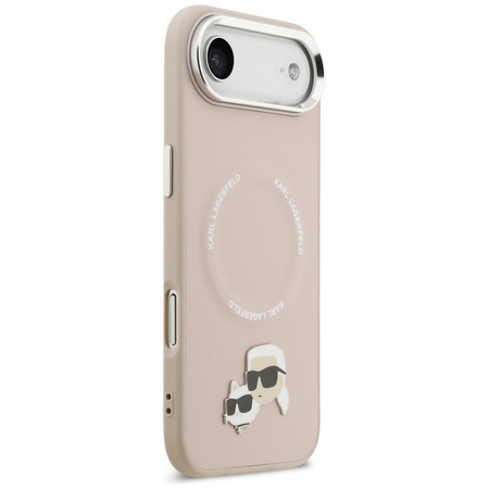 Etui Karl Lagerfeld Karl & Choupette Pins MagSafe do iPhone Air różowy