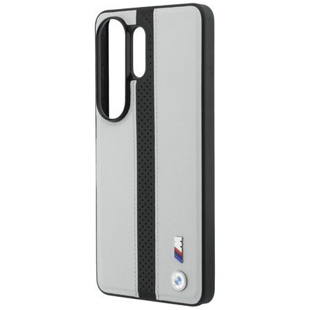 Etui BMW Perforated Stripe Logo MagSafe do Samsung Galaxy S26 Ultra szary