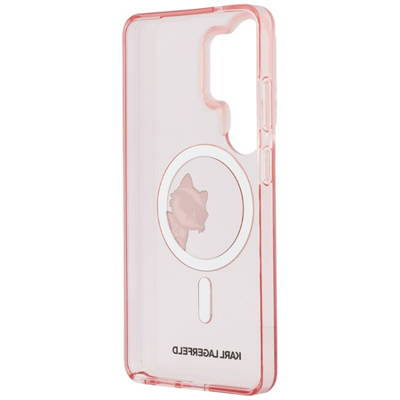 Etui Karl Lagerfeld IML Peekaboo         Choupette MagSafe do Samsung Galaxy S26 Ultra różowy