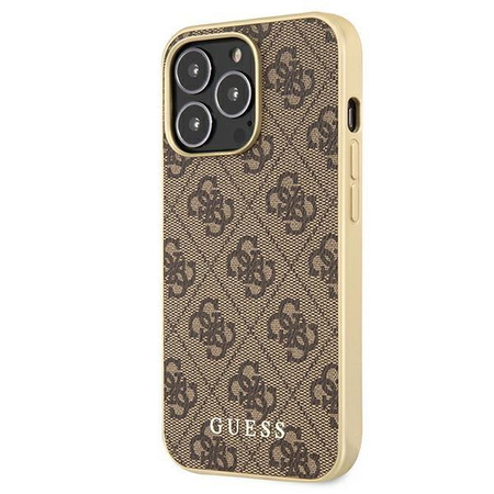 Guess GUHMP13LG4GB iPhone 13 Pro / 13 6,1" brązowy/brown hard case 4G Collection Magsafe