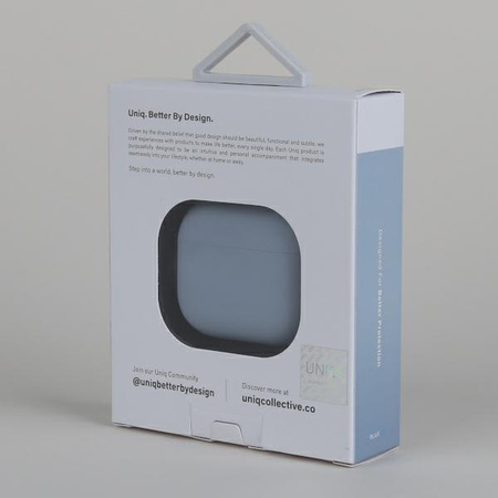 Etui Uniq Lino na AirPods 3 gen Silicone błękitny/arctic blue