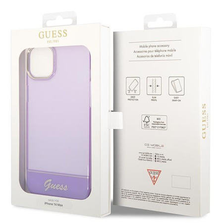 Guess GUHCP14MHGCOU iPhone 14 Plus 6,7" fioletowy/purple hardcase Translucent