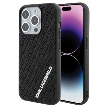KARL LAGERFELD POKROWIEC HARDCASE DO IPHONE 15 PRO 6.1 3D RUBBER MULTI LOGO