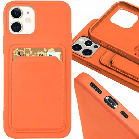 HURTEL CARD CASE SILIKONOWE ETUI DO IPHONE 12 PRO Z KIESZONKĄ NA DOKUMENTY
