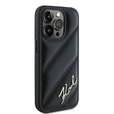 KARL LAGERFELD HARDCASE DO IPHONE 15 PRO MAX 6.7 DIAGONAL QUILTED POKROWIEC