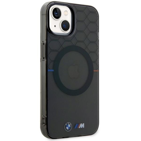 Etui BMW BMHMP14MHGPK na iPhone 14 Plus 6.7" - szare Pattern MagSafe