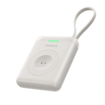 Powerbank Baseus EnerFill FW11 5W do Apple Watch z wbudowanym kablem - biały