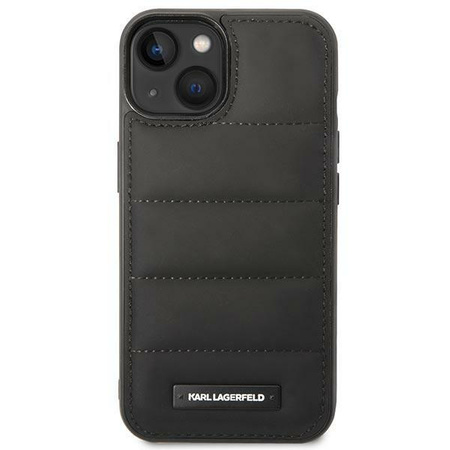 Etui Karl Lagerfeld KLHCP14SPSQAK na iPhone 14 hardcase - czarne Puffy Elongated Logo