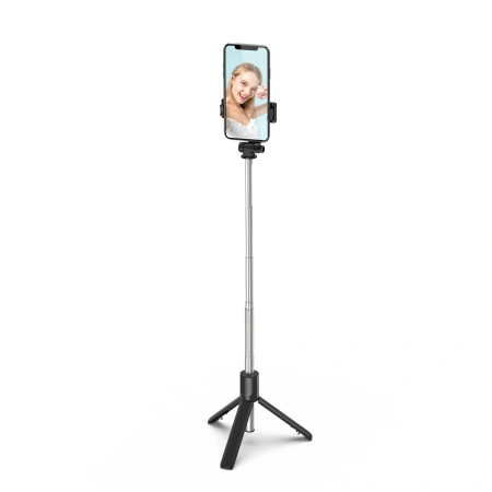 HURTEL SELFIE STICK TELESKOPOWY TRIPOD DO TELEFONÓW 0.7M CZARNY KOMPAKTOWY
