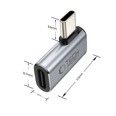 TECH-PROTECT ADAPTER USB-C KĄTOWY DO TELEFONU LAPTOPA ULTRABOOST AA01