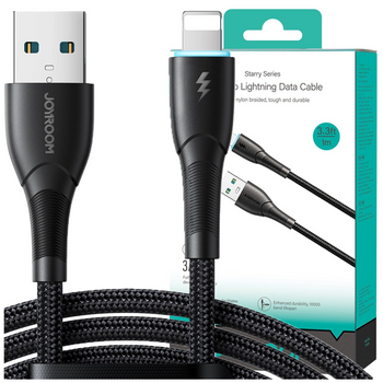 Kabel Joyroom Starry Series SA32-AL3 3A USB-A / Lightning 1m - czarny