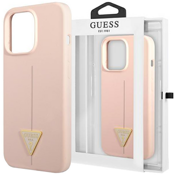 Guess GUHCP13MSLTGP iPhone 13 6,1" różowy/pink hardcase Silicone Triangle