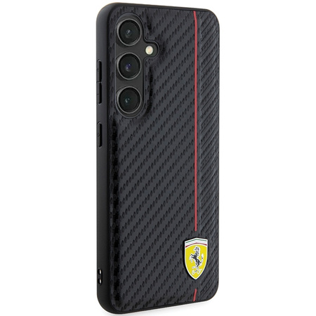FERRARI ETUI HARDCASE DO SAMSUNG GALAXY S24 S921 CARBON PRINTED LINE