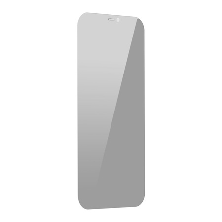 Baseus szkło hartowane do iPhone 11 Pro Max / iPhone XS Max Privacy Anti Spy (prywatyzujące) z osłoną na głośnik + pozycjoner (SGBL061702) (case friendly)