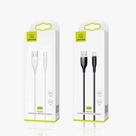 USAMS KABEL 1M DO LIGHTNING DO IPHONE 2A FAST CHARGE SZYBKIE ŁADOWANIE