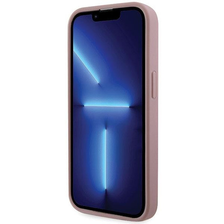 Etui Guess GUHCP14LHDGTPP na iPhone 14 Pro - różowe Rhinestone Triangle