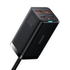 Baseus GaN3 Pro szybka uniwersalna ładowarka sieciowa GaN 2 x USB Typ C / 2x USB 100W PD3.0, QC4.0+, AFC czarny (CCGP000101)