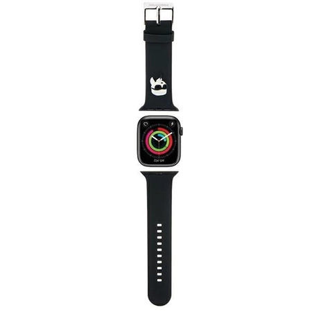 Pasek Karl Lagerfeld 3D Rubber Karl Head na Apple Watch 38/40/41mm - czarny