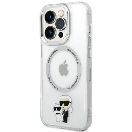 Etui Karl Lagerfeld KLHMP13LHNKCIT na iPhone 13 Pro hardcase - przezroczyste Iconic Karl&Choupette Magsafe