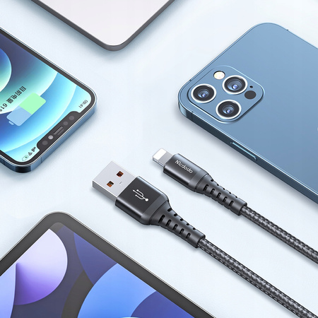 MCDODO ŁADOWARKA KABEL USB LIGHTNING SZYBKIEGO ŁADOWANIA DO IPHONE 13 14 1M