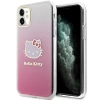 Etui Hello Kitty IML Gradient Electrop Kitty Head na iPhone 11 / Xr - różowe